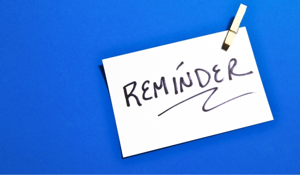 Send a courtesy reminder notice