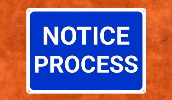 Notice process for informing homeowners